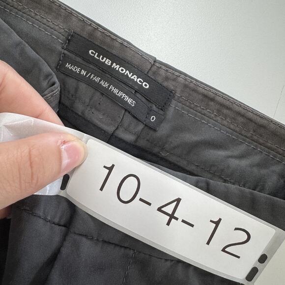 Club Monaco Pants Womens 0 Gray Slim Straight Stretch Mid Rise Professional Work - Picture 3 of 8